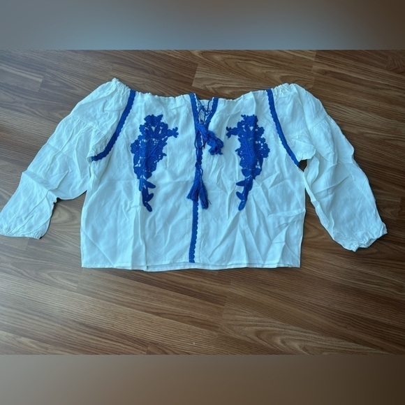 Line and Dot by Revolve Valor Boho Embroidered Off the Shoulder Top NWT - Picture 2 of 16